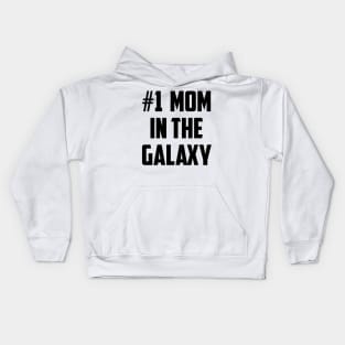 #1 Mom In the Galaxy Number One Black Kids Hoodie